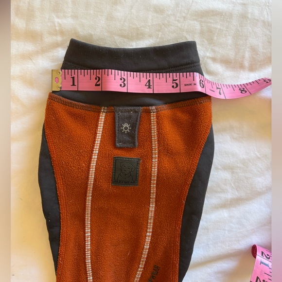 RuffWear Orange and Black Fleece Dog Pullover - Picture 4 of 7